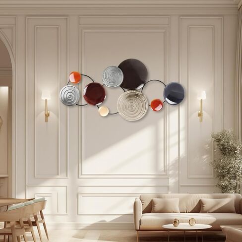 MGFDT Minimalist Home Decor Metal Wall Art Decor for Living Room, Abstract Modern Wall Sculpture, Contemporary Wall Decor for Bedroom and Dining Room in Saudi Arabia