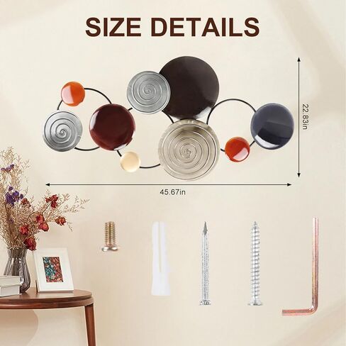 MGFDT Minimalist Home Decor Metal Wall Art Decor for Living Room, Abstract Modern Wall Sculpture, Contemporary Wall Decor for Bedroom and Dining Room in Saudi Arabia