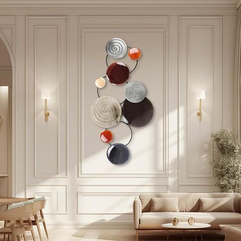 MGFDT Minimalist Home Decor Metal Wall Art Decor for Living Room, Abstract Modern Wall Sculpture, Contemporary Wall Decor for Bedroom and Dining Room in Saudi Arabia