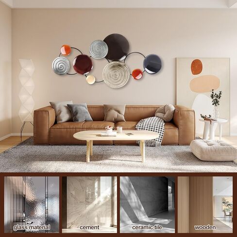 MGFDT Minimalist Home Decor Metal Wall Art Decor for Living Room, Abstract Modern Wall Sculpture, Contemporary Wall Decor for Bedroom and Dining Room in Saudi Arabia
