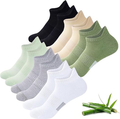 Ankle Socks for Women, 6 Pairs Breathable Bamboo Viscose Low Cut Thin Socks,Moisture Wicking Casual Sports Running in Saudi Arabia