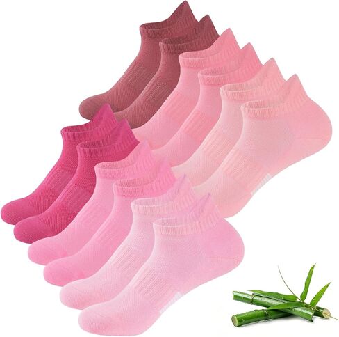 Ankle Socks for Women, 6 Pairs Breathable Bamboo Viscose Low Cut Thin Socks,Moisture Wicking Casual Sports Running in Saudi Arabia