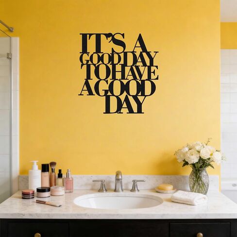 LumDecor Black Metal Wall Art Inspirational Motivational Wall Decor, Large Modern Positive Affirmations Metal Wall Art Work for Home Office Living Room Bedroom Kitchen Bathroom, Encouragement Gifts in Saudi Arabia