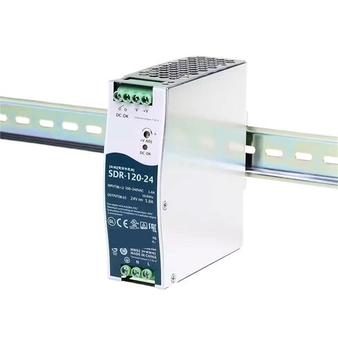 1pcs SDR-120-12 SDR-120-24 SDR-120-48 120W Single Output Industrial DIN Rail Model with PFC Function Power Supply(SDR-120-24) in Saudi Arabia