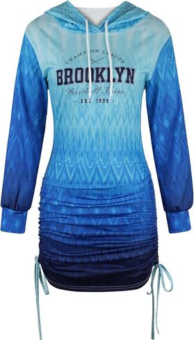 Women's Long Sleeve Hooded Neck Bodycon Dress Floral Boho Fall Wedding Guest Dresses 2025 in Saudi Arabia