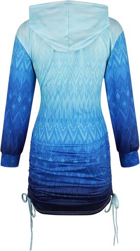 Women's Long Sleeve Hooded Neck Bodycon Dress Floral Boho Fall Wedding Guest Dresses 2025 in Saudi Arabia