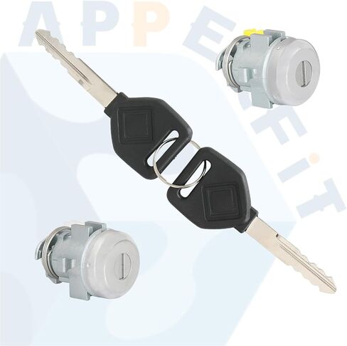 أسطوانات قفل الباب ومفاتيح لمقبض الباب الخارجي متوافقة مع شاحنة Freightliner Truck Cascadia 2007-2017، M2 100 2002-2006، M2 106 2002-2017، M2 112 2003-2017 أجزاء إصلاح الباب in Kuwait