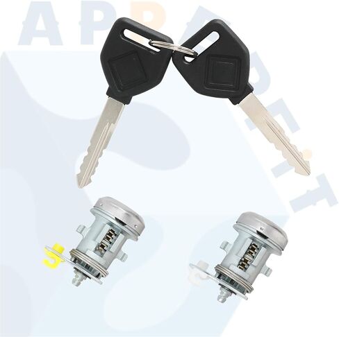 أسطوانات قفل الباب ومفاتيح لمقبض الباب الخارجي متوافقة مع شاحنة Freightliner Truck Cascadia 2007-2017، M2 100 2002-2006، M2 106 2002-2017، M2 112 2003-2017 أجزاء إصلاح الباب in Kuwait