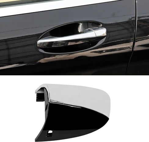 Front Door Handle End Bezel Cover W/O Key Hole Compatible with Mercedes-Benz C-Class (W205/S205) 2015-2021,1PC Front Left Driver Side Exterior Door Handle Cap Replacement for 0997661700-1,Black in Saudi Arabia