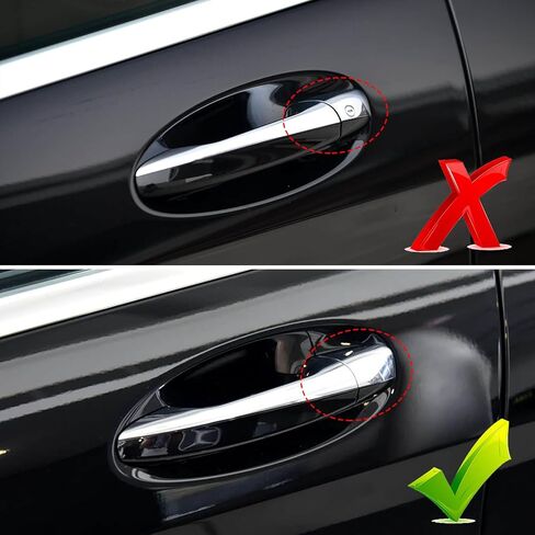 Front Door Handle End Bezel Cover W/O Key Hole Compatible with Mercedes-Benz C-Class (W205/S205) 2015-2021,1PC Front Left Driver Side Exterior Door Handle Cap Replacement for 0997661700-1,Black in Saudi Arabia