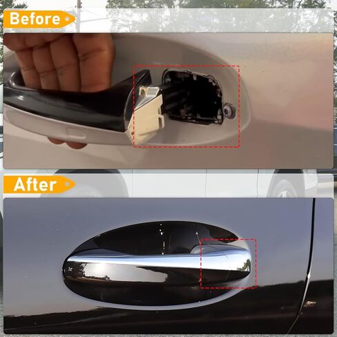 Front Door Handle End Bezel Cover W/O Key Hole Compatible with Mercedes-Benz C-Class (W205/S205) 2015-2021,1PC Front Left Driver Side Exterior Door Handle Cap Replacement for 0997661700-1,Black in Saudi Arabia