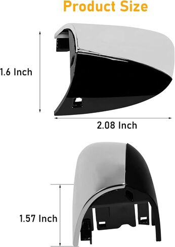 Front Door Handle End Bezel Cover W/O Key Hole Compatible with Mercedes-Benz C-Class (W205/S205) 2015-2021,1PC Front Left Driver Side Exterior Door Handle Cap Replacement for 0997661700-1,Black in Saudi Arabia
