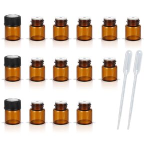 50Pack Set 10ML Amber Glass Bottle with Orifice Reducer and Cap Small Essential Oil Vials (10ML) in Saudi Arabia