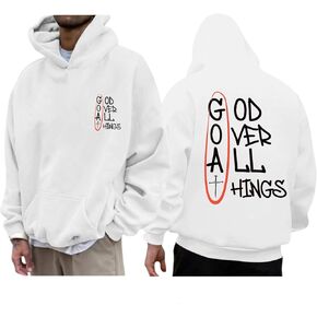 Christian Hoodies for Men Bible Verse God Sweatshirt Jesus Faith Hoodie Inspirational Cross Graphic Vintage Pullover in Kuwait