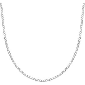 Stainless Steel Curb Chain Necklace Replacement – 3mm Width, Black and Silver Colors, Durable and Stylish, Available in Multiple Sizes for Men and Women in Kuwait