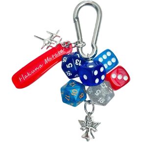 سلسلة مفاتيح Dice - سلسلة مفاتيح Lucky Dice Charm، مصنوعة بالحب، DND Dice Charm، هدية مدروسة للاعبين in Kuwait