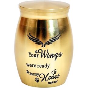 Small Dog Urn for Ashes, Mini Pet Memorial Small Urns 1.57 in for Dog and Cat Ashes, Stainless Steel Cremation Urn Pet Paw Print Keepsake Urn for Ashes-Your Paw Prints are Forever On My Heart (Silver) in Kuwait