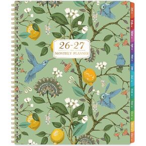 Monthly Planner 2026-2027 - Planner 2026-2027, JUL 2026 - JUN 2027, 26-27 Monthly Planners 9" x 11" with Colorful Tabs, 12-Month Planner/Calendar with Pocket, Thick Paper, Twin-Wire Binding - Lemon in Kuwait