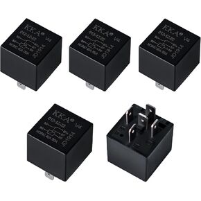 2 قطعة مرحل 5 دبابيس، 12 فولت 40 أمبير تيار مستمر، مفتاح مرحل مقاوم للماء للسيارات، ملحقات مكونات السيارة العالمية لمراوح التبريد، المصابيح الأمامية للسيارات، مشغلات المحرك، القوارب (أسود) in Kuwait