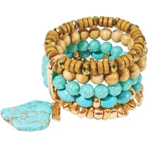 Beaded Bracelets Multilayer 5pcs for Women Men in Kuwait