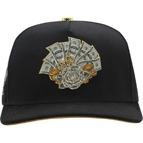 – FT160 – قبعة Snapback الأصلية – قبعة بيسبول سائق الشاحنة – تصميم مطرز بمروحة المال قابل للتعديل – أسود in Kuwait