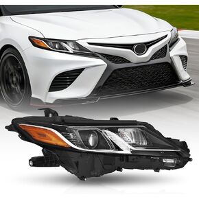 المصابيح الأمامية JFN متوافقة مع 2018 2019 2020 2021 2022 2023 2024 Toyota Camry L LE SE من الكروم، جانب الركاب (يمين) in Kuwait