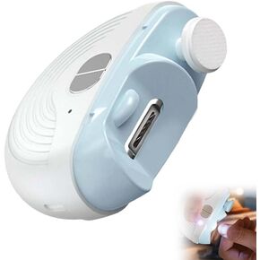 Automatic Electric Nail Clipper, Rechargeable Electric Nail Clippers for Fingernails Toenails, 2026 New Automatic 2 in 1 Nail Trimmer with LED Light Cordless for Adults Seniors (White) in Kuwait