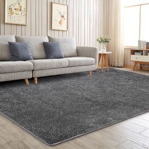 Non Slip Area Rugs for Living Room, 8x10 Washable Fluffy Soft Memory Foam Rug,Shag Throw Floor Carpet Indoor, Bedroom Rug for Kids Home Dorm Decor, Gray and White Two Tone Carpet in Saudi Arabia