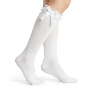 White Knee Socks Girls, Lace Ruffle Bow School Girl Socks for Women, Stretchy Vintage Lolita Socks for School Daily Dance & Costume in Kuwait
