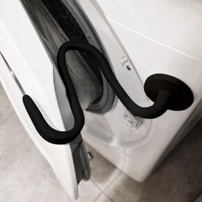 Front Load Washer Door Prop & Stopper - Magnetic Washing Machine Door Holder with 2.6-Inch Strong Magnet Base, Removable Stopper, Keep Washer Open for Fresh Laundry Smell - White in Kuwait