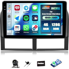 2G+64G Car Stereo Radio with Wireless CarPlay Android Auto for 1999-2004 Jeep Grand Cherokee 9" Android Touch Screen Bluetooth Car Radio with GPS Navigation HiFi FM Head Unit with Backup Camera in Saudi Arabia