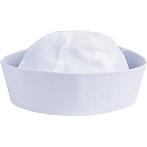 White Sailor Hats Yacht Hat Navy Captain Cap Halloween Sailor Costume White Hats for Women Men in Kuwait