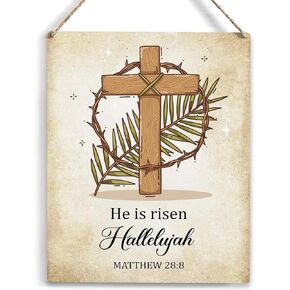 YCYD Christian Decor, God is Good All The Time Wood Sign, Cross Theme Wall Decorative, Country style Art Wooden Hanging Sign Decor, for Office Bedroom Living Room Home Decoration 10 x 8 Inch in Kuwait