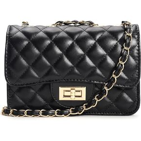 محفظة صغيرة مبطنة عبر الجسم للنساء حقيبة كتف عصرية للسيدات من جلد البولي يوريثان مع حزام سلسلة in Kuwait