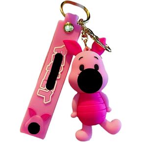 TCB Creations Piglets Cartoon Character 3D Silicone Charm Keychain Keyring in Kuwait