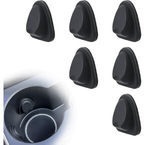 6 قطع من حامل أكواب السيارة المصنوع من السيليكون، محدد موضع حاملات أكواب السيارات، قواعد أكواب السيارة ثابتة ومضادة للانزلاق وزجاجة السيارة RV (أسود) in Kuwait