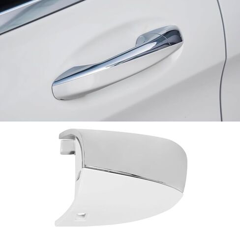 Front Door Handle End Bezel Cover W/O Key Hole Compatible with Mercedes-Benz C-Class (W205/S205) 2015-2021,1PC Front Left Driver Side Exterior Door Handle Cap Replacement for 0997661700-1,Black in Kuwait