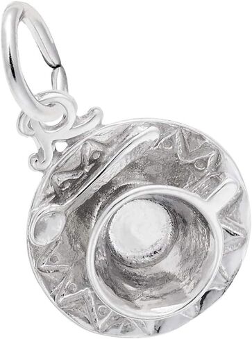 Sterling Silver Charms | Cup & Saucer Charm | Style 0199 | Silver or Gold (Rembrandt Charms 2020 Design) in Kuwait