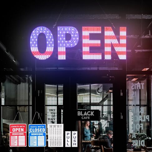 LED Open Signs for Business, 40"x14" Dimmable Large LED Open Light Up Sign with Hanging Installation for Salon Gym Cafes Store Office Bar Hotel Pubs (Cold White) in Saudi Arabia
