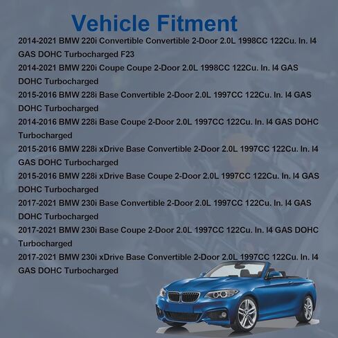 شفرة ممسحة الزجاج الأمامي 61612219147 من AUCERAMIC تناسب 2014-2021 BMW 220i 228i 230i 2017-2021 M2 M235i M240i xDrive Base Coupe قابلة للتحويل ببابين dohc توربو - 22 بوصة 18 بوصة 61615A43583 in Saudi Arabia
