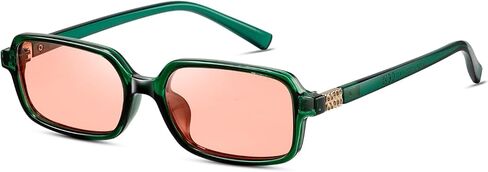 Retro Polarized Rectangular Sunglasses for Women Vintage Fashion Trendy Small 90s Sun Glasses in Saudi Arabia