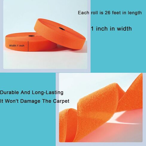12Roll 315 Feet Carpet Marking Strip for Classrooms Nylon Carpets OfficesCarpet Strip Tape Floor Spots Dots for School Teachers, Bright Colors, and Tear Off Without Leaving Any Marks in Saudi Arabia