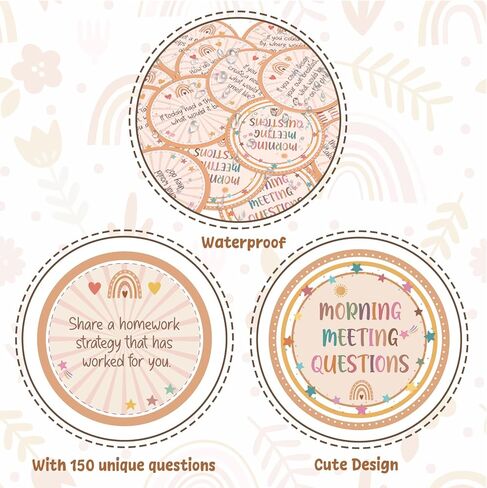 150 Morning Meeting Chips for Kids Classroom Question Cards Student Response Card Conversation Starter for PreK Teacher Student Icebreaker Activity Communication Listening Vocabulary Skill Improve in Kuwait
