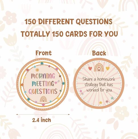 150 Morning Meeting Chips for Kids Classroom Question Cards Student Response Card Conversation Starter for PreK Teacher Student Icebreaker Activity Communication Listening Vocabulary Skill Improve in Kuwait