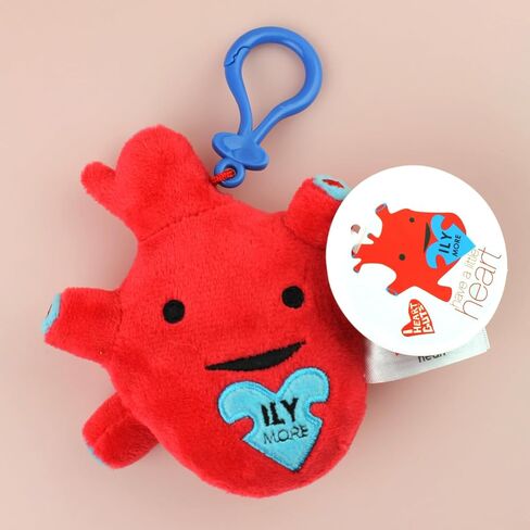 I Heart Guts Heart Organ Plushie Bag Charm | 4" Cute Mini Plush Keychain | Heart Surgery Gift | Med Student Gift | Anatomical Heart Toy | Valentine’s Day | Get Well Gift for Cardiac Patients in Saudi Arabia