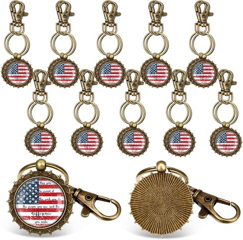 Tondiamo 20 Pcs American Flag Keychains May You Be Proud 250th Anniversary USA Souvenir Gifts for Patriot Veterans in Saudi Arabia