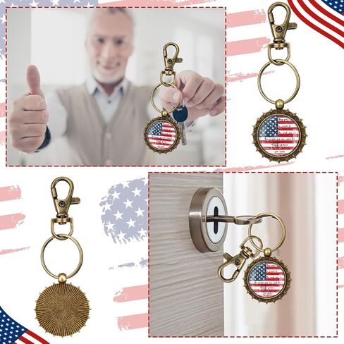 Tondiamo 20 Pcs American Flag Keychains May You Be Proud 250th Anniversary USA Souvenir Gifts for Patriot Veterans in Saudi Arabia
