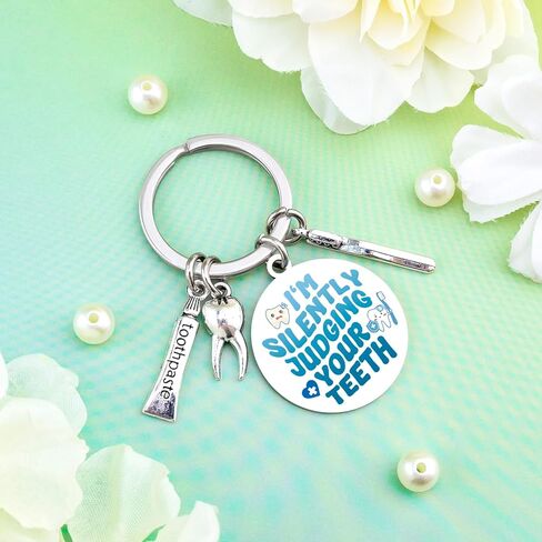 مساعد الأسنان اكسسوارات الأسنان المفاتيح صحة الأسنان هدايا طبيب الأسنان هدايا للنساء الرجال طالب التخرج التقاعد هدية عيد ميلاد لطبيب الأسنان in Kuwait