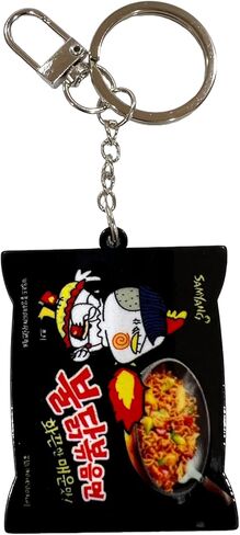 Buldak Ramen Keychain Set – 2 Pack Cute Spicy & Carbonara Ramen Bag Style Acrylic Keychains, Korean Food Novelty Charms for Keys & Backpack in Saudi Arabia