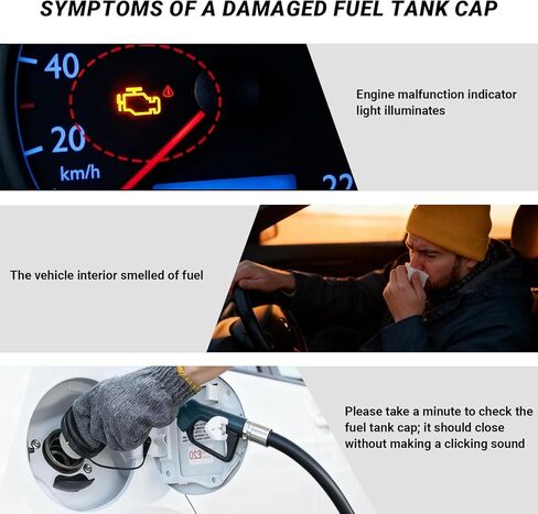 Fuel Tank Cap Gas Cap, Compatible with Nissan 2013-2018 Altima, 2012-2019 Frontier, 2015-2020 Murano, 2013-2019 Pathfinder, 2012-2019 Versa, Infiniti JX35 QX60, Replace# 17251-3JA0A in Kuwait